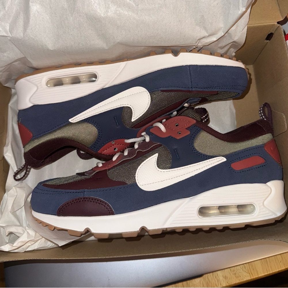 Nike Women's Athletic Shoes - Blue, Burgundy, Olive Green and White